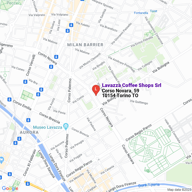 apri la mappa di Lavazza Coffee Shops Srl
