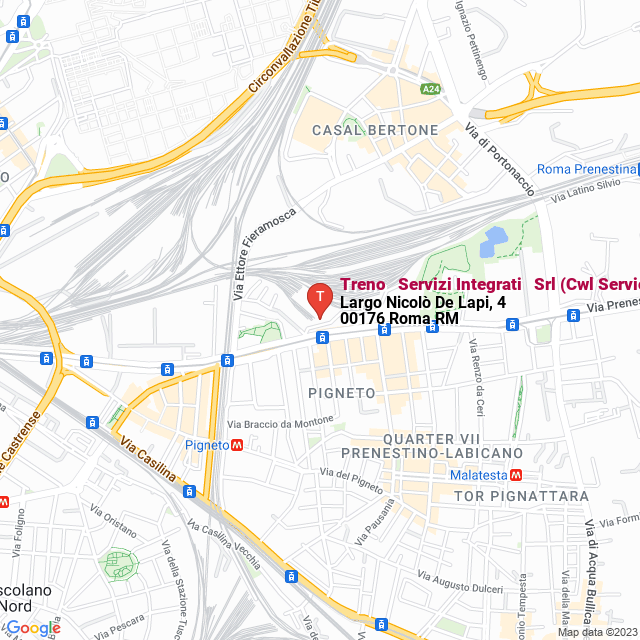 apri la mappa di Treno - Servizi Integrati - Srl (Cwl Services)