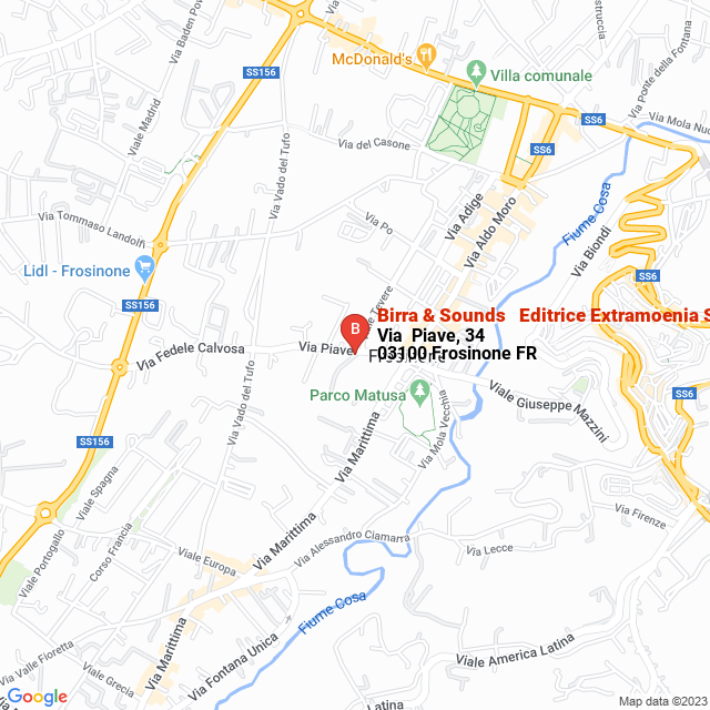 apri la mappa di Birra & Sounds - Editrice Extramoenia Srl