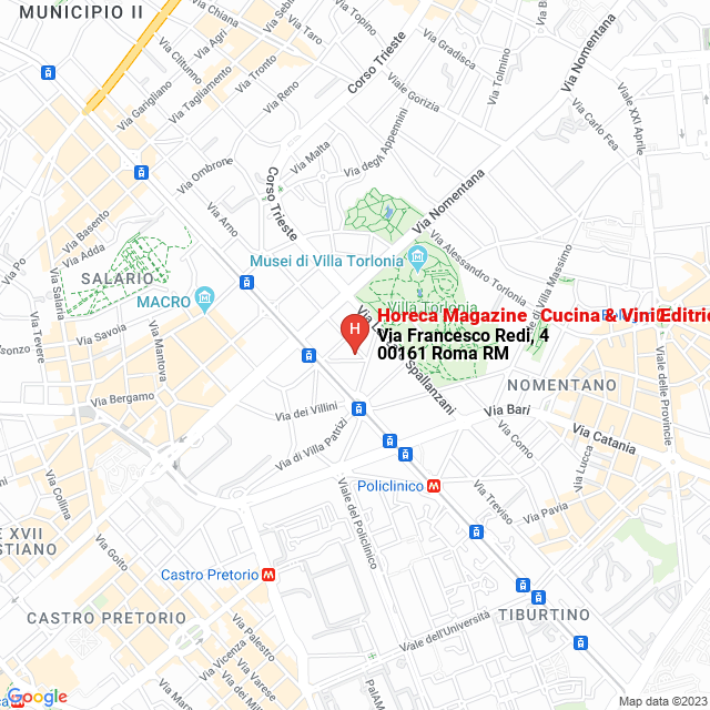 apri la mappa di Horeca Magazine - Cucina & Vini Editrice Srl