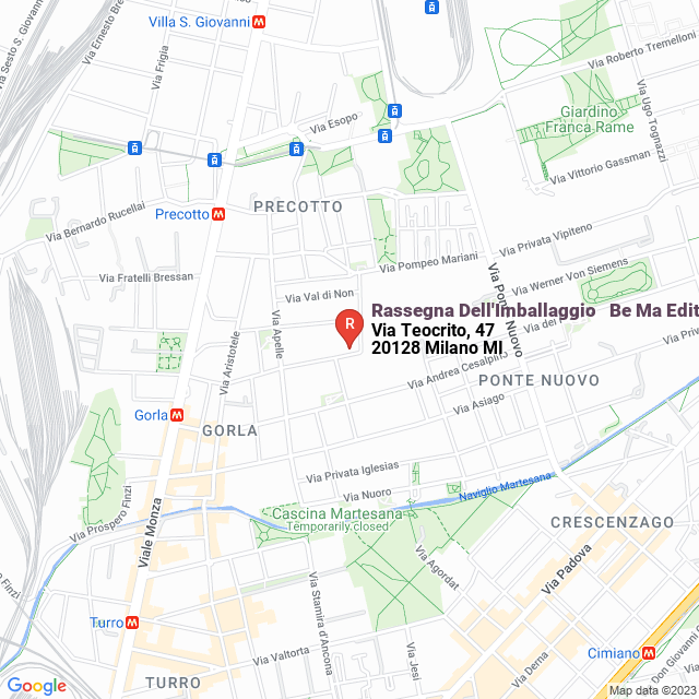 apri la mappa di Rassegna Dell‘Imballaggio - Be-Ma Editrice