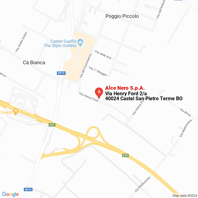 apri la mappa di Alce Nero S.p.A.