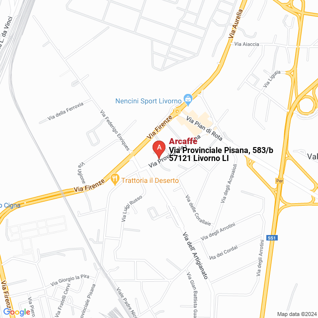 apri la mappa di Arcaffè