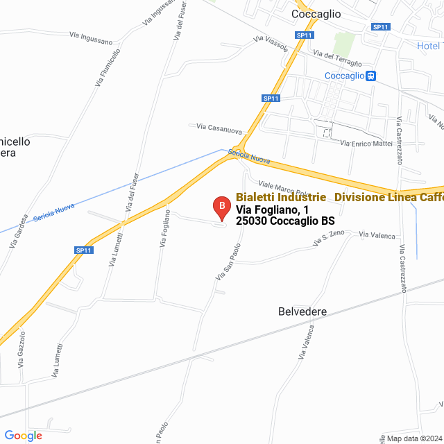 apri la mappa di Bialetti Industrie - Divisione Linea Caffè