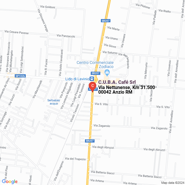 apri la mappa di C.U.B.A. Café Srl