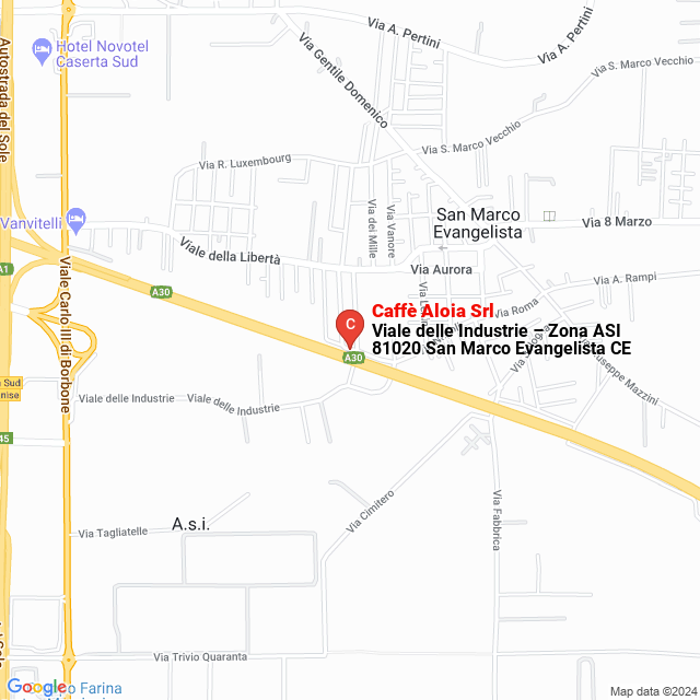 apri la mappa di Caffè Aloia Srl
