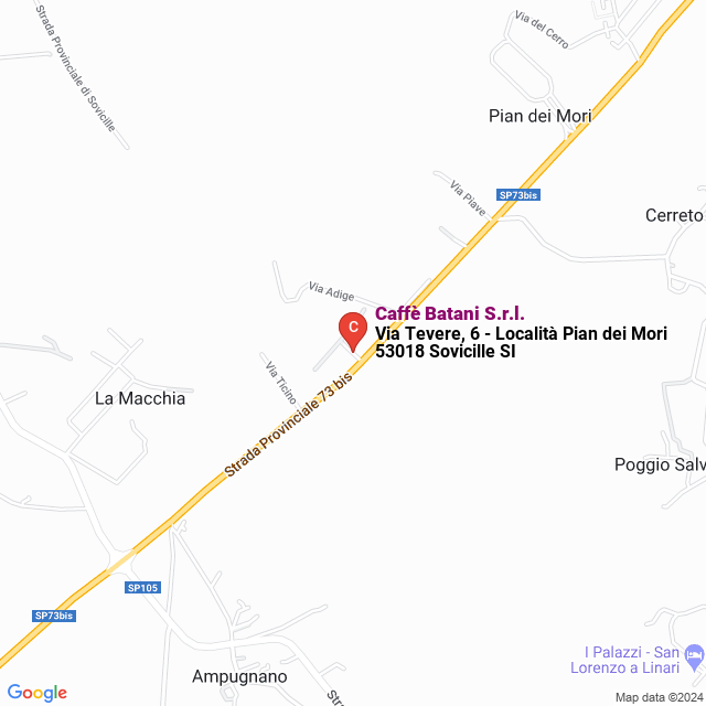 apri la mappa di Caffè Batani S.r.l.