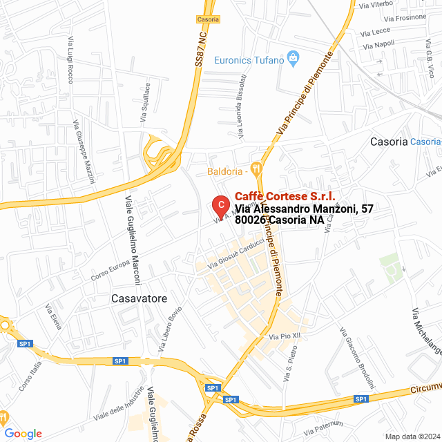 apri la mappa di Caffè Cortese S.r.l.