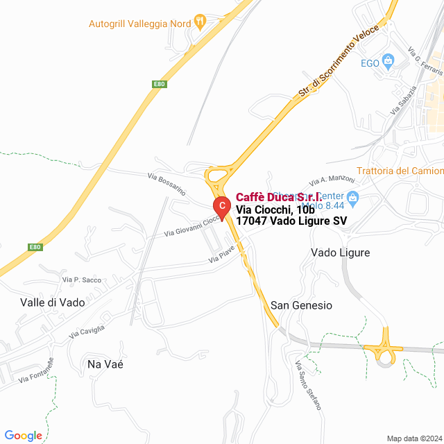 apri la mappa di Caffè Duca S.r.l.