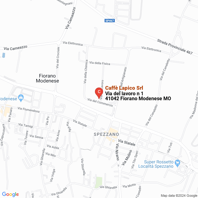 apri la mappa di Caffè Lapico Srl