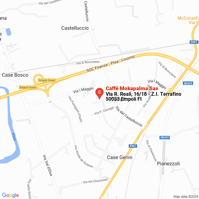 apri la mappa di Caffè Mokapalma Sas