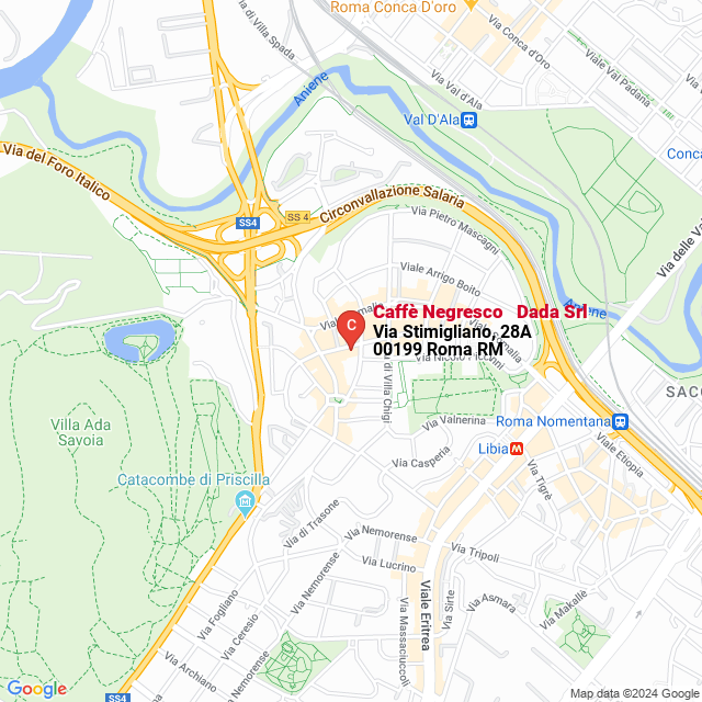apri la mappa di Caffè Negresco - Dada Srl