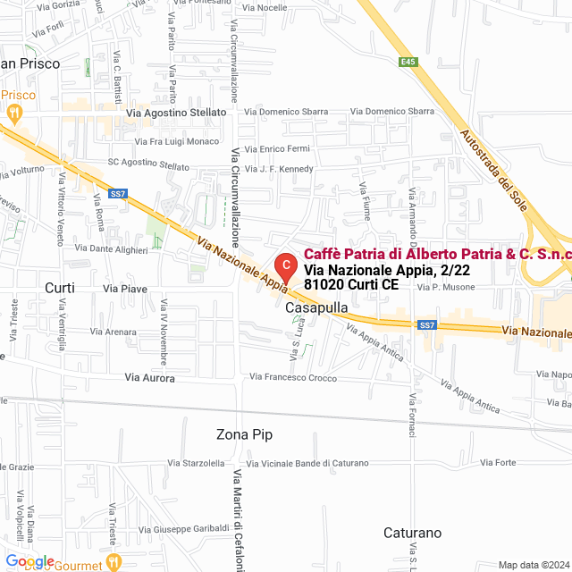 apri la mappa di Caffè Patria di Alberto Patria & C. S.n.c.