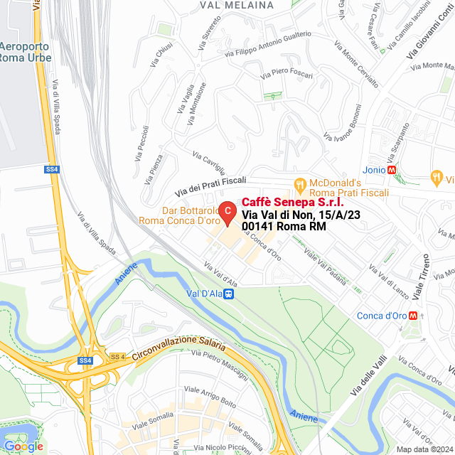 apri la mappa di Caffè Senepa S.r.l.