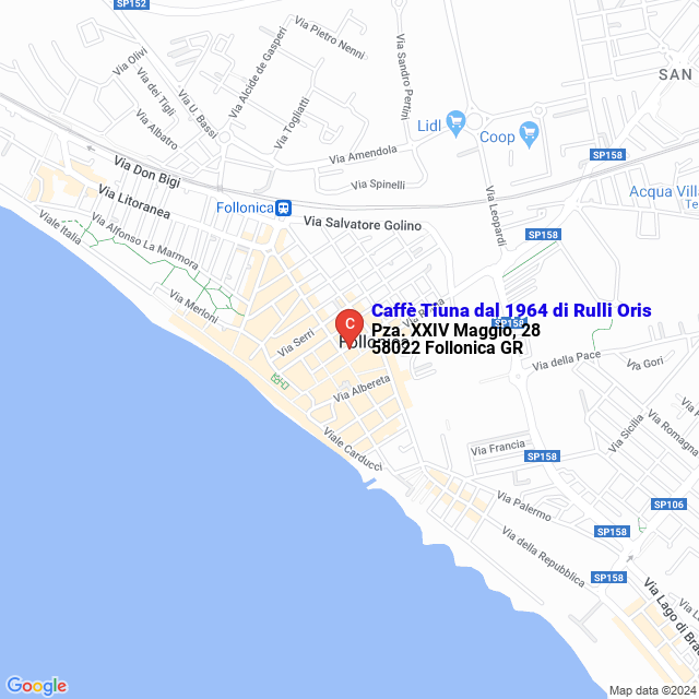 apri la mappa di Caffè Tiuna dal 1964 di Rulli Oris