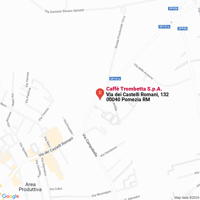 apri la mappa di Caffè Trombetta S.p.A.