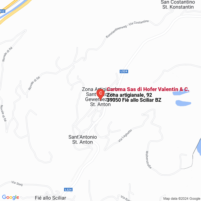 apri la mappa di Caroma Sas di Hofer Valentin & C.