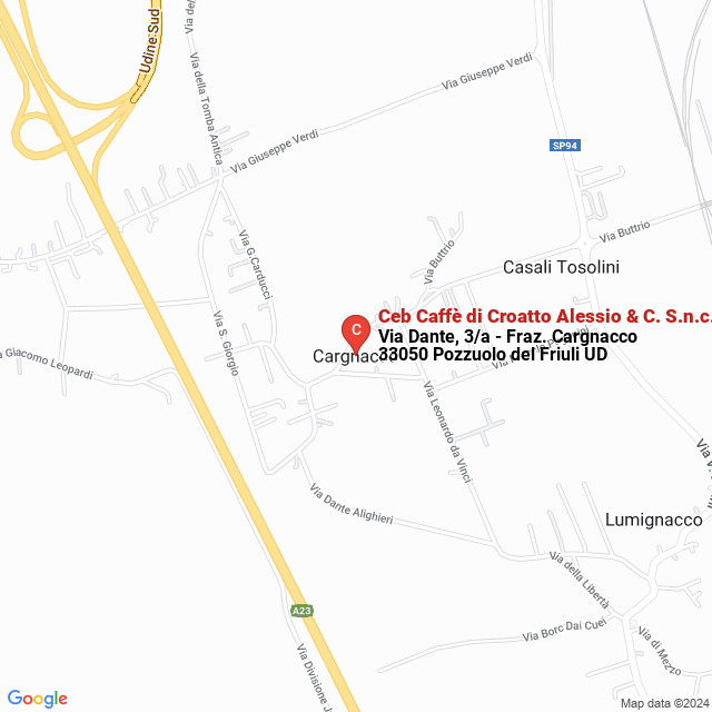 apri la mappa di Ceb Caffè di Croatto Alessio & C. S.n.c.