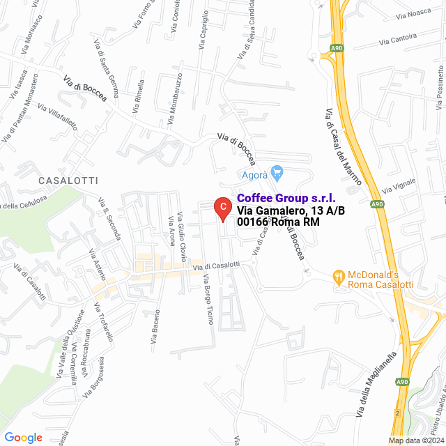 apri la mappa di Coffee Group s.r.l.