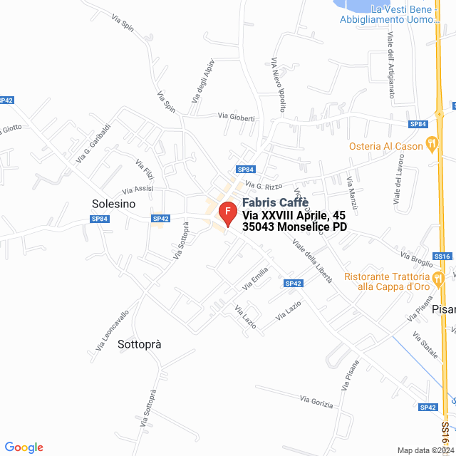 apri la mappa di Fabris Caffè