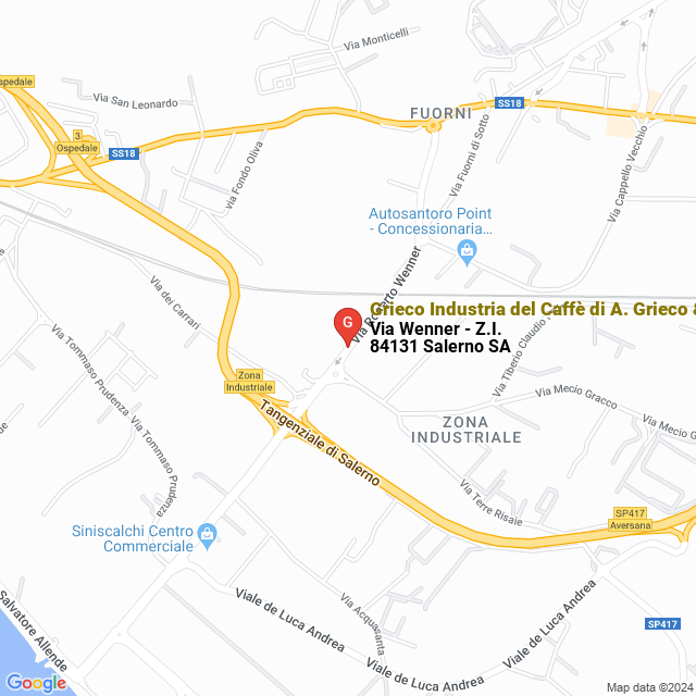 apri la mappa di Grieco Industria del Caffè di A. Grieco & C. sas