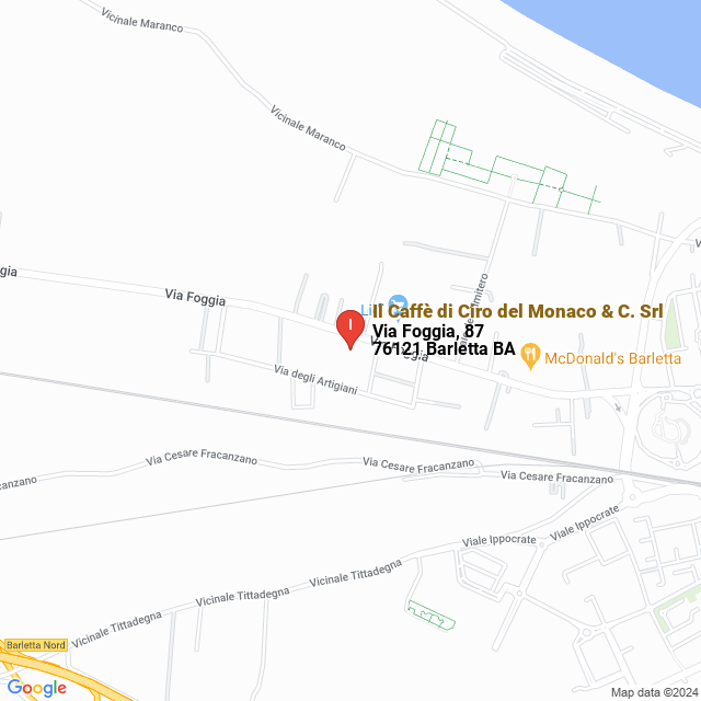 apri la mappa di Il Caffè di Ciro del Monaco & C. Srl