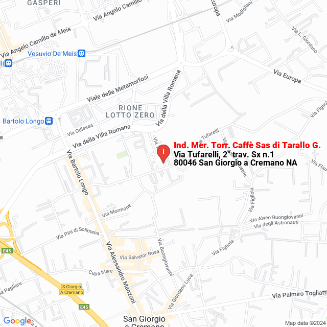 apri la mappa di Ind. Mer. Torr. Caffè Sas di Tarallo G.