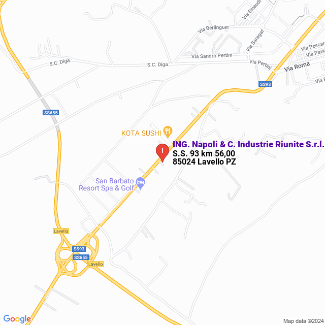 apri la mappa di ING. Napoli & C. Industrie Riunite S.r.l.