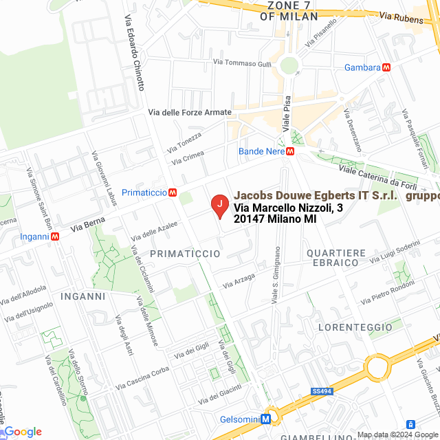 apri la mappa di Jacobs Douwe Egberts IT S.r.l. - gruppo JDE PITS (Amsterdam)