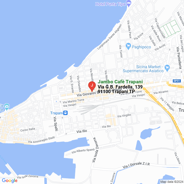 apri la mappa di Jambo Cafè Trapani