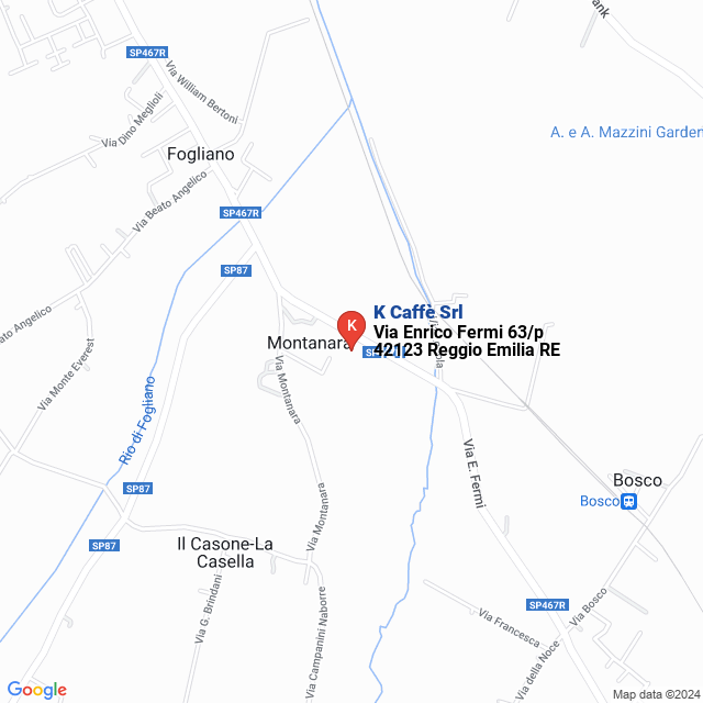 apri la mappa di K Caffè Srl