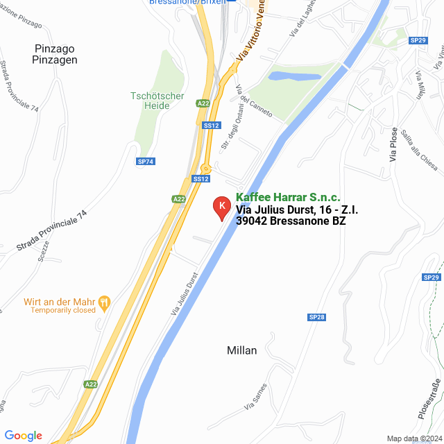 apri la mappa di Kaffee Harrar S.n.c.