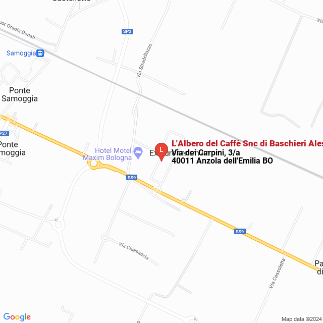 apri la mappa di L‘Albero del Caffè Snc di Baschieri Alessio e Favilla Antonella