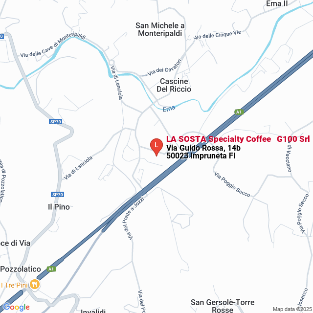 apri la mappa di LA SOSTA Specialty Coffee - G100 Srl