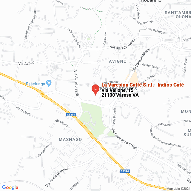 apri la mappa di La Varesina Caffè S.r.l. - Indios Cafè​