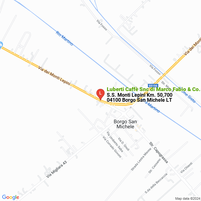 apri la mappa di Luberti Caffè Snc di Marco Fabio & Co.