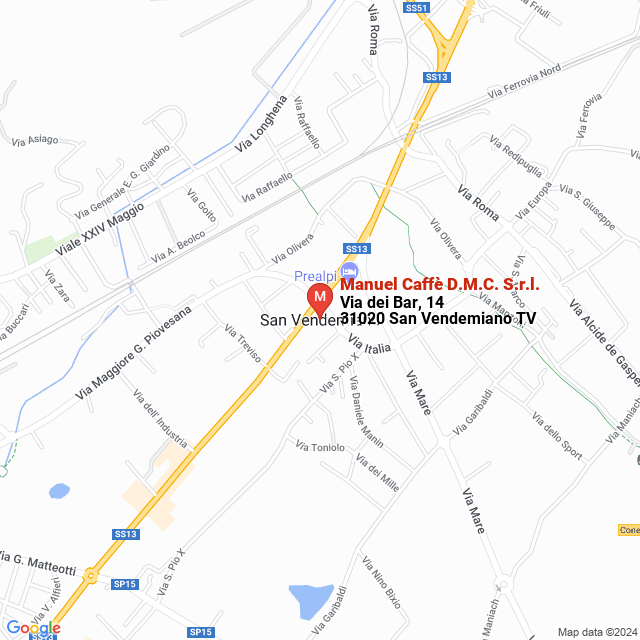 apri la mappa di Manuel Caffè D.M.C. S.r.l.