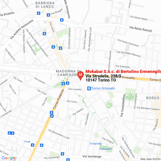apri la mappa di Mokabar S.n.c. di Bertolino Ermenegildo & C.