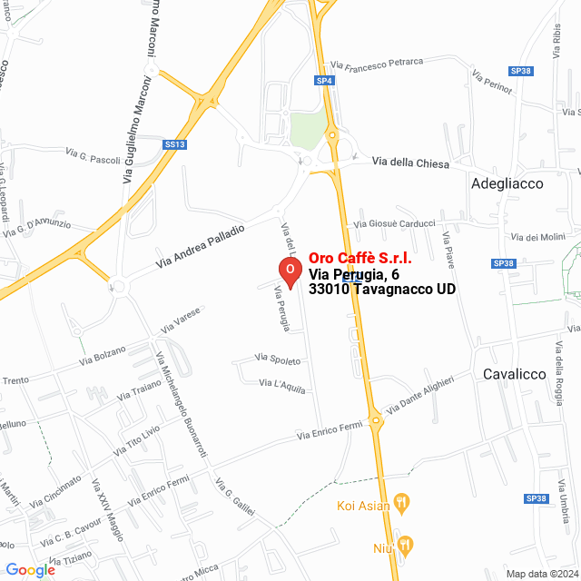 apri la mappa di Oro Caffè S.r.l.
