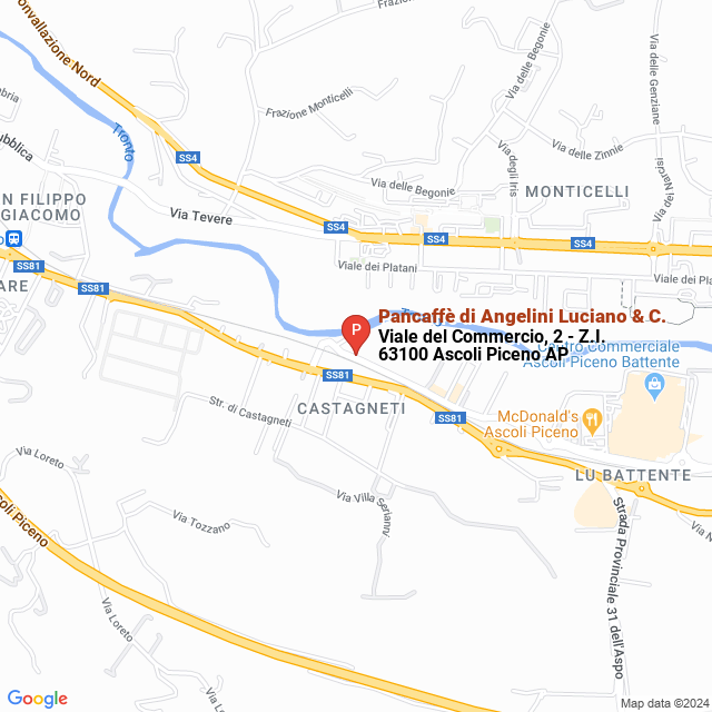 apri la mappa di Pancaffè di Angelini Luciano & C.