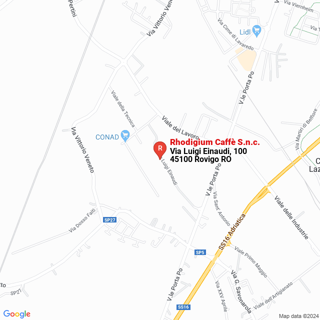 apri la mappa di Rhodigium Caffè S.n.c.