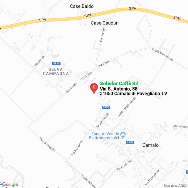apri la mappa di Soledor Caffè Srl