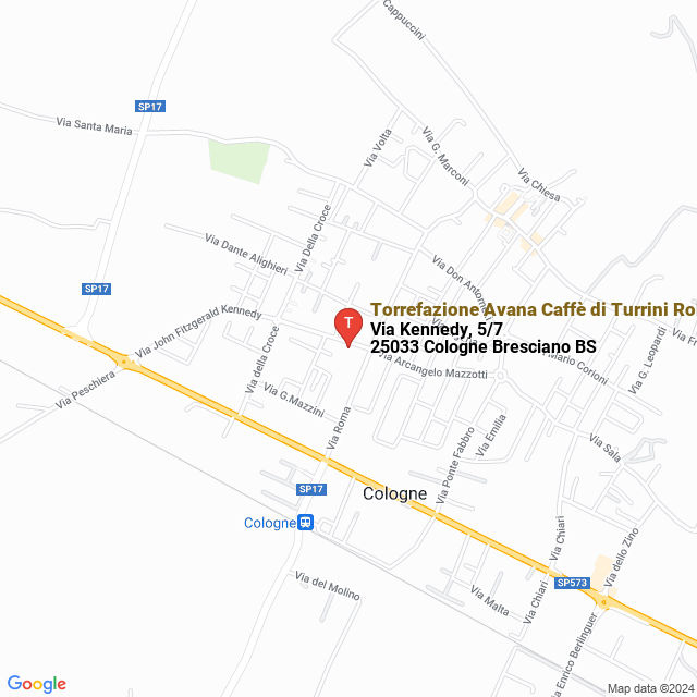 apri la mappa di Torrefazione Avana Caffè di Turrini Roberto