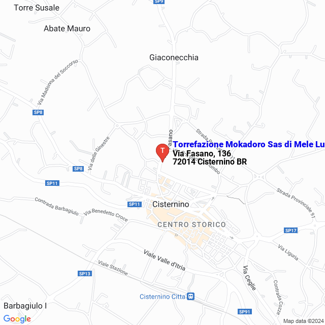 apri la mappa di Torrefazione Mokadoro Sas di Mele Luigi & C.