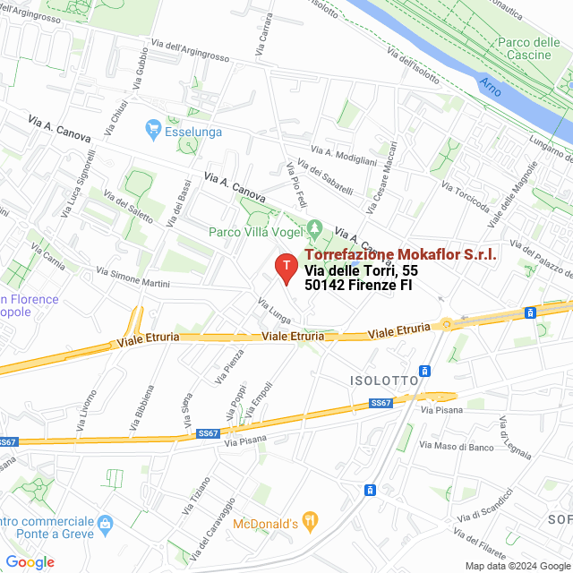 apri la mappa di Torrefazione Mokaflor S.r.l.