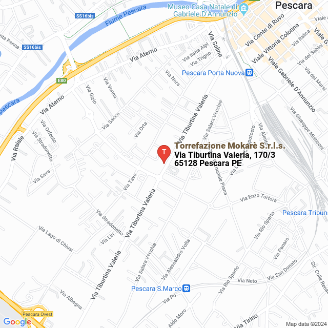 apri la mappa di Torrefazione Mokarè S.r.l.s.