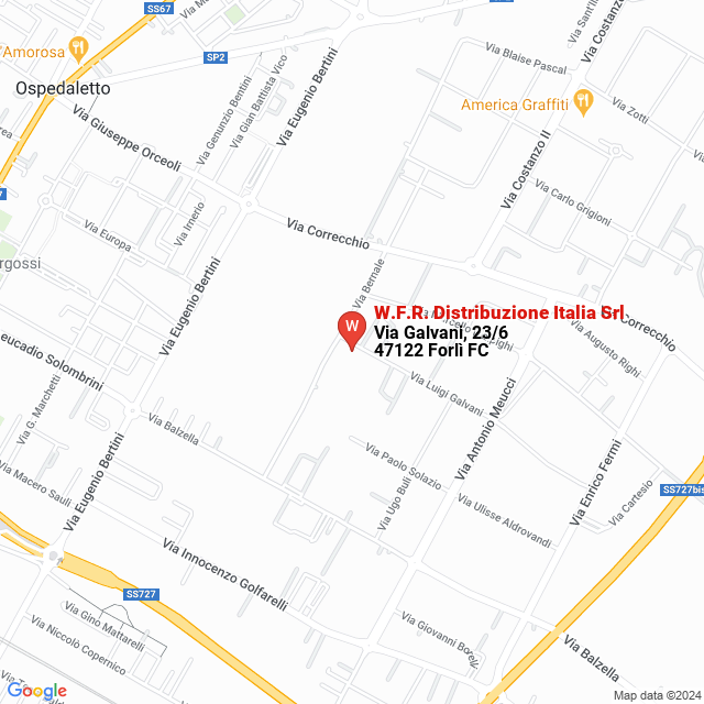 apri la mappa di W.F.R. Distribuzione Italia Srl